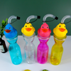 Cartoon Animal Sipper Bottle with Flexible Straw