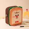 Cartoon Sandwich Cosmetic Pouch with Mesh Pocket