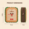Cartoon Sandwich Cosmetic Pouch with Mesh Pocket