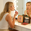Cartoon Sandwich Cosmetic Pouch with Mesh Pocket