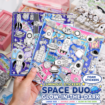 Luminous 3D Glow in the Dark Spaceship Sticker