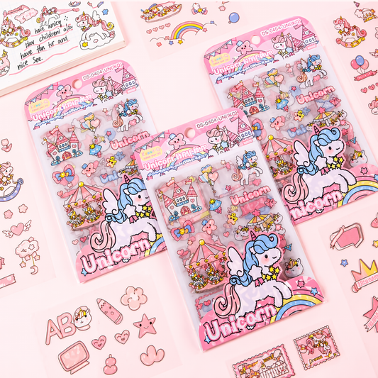 Unicorn Kingdom" Decorative Stickers | Aesthetic DIY Journal & Phone Decor