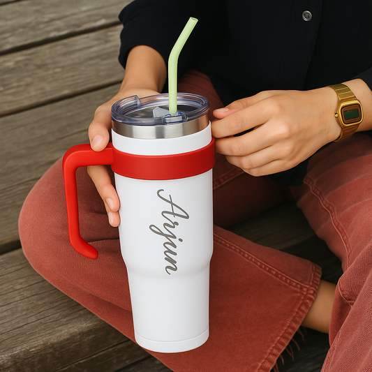 Large Capacity Stainless Steel Vacuum Tumbler With Handle 1250ml