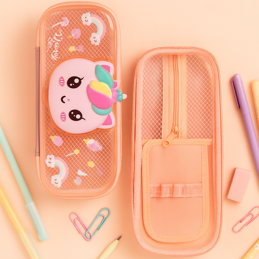 3D Unicorn & Liquid Glitter Hardtop Pencil Case