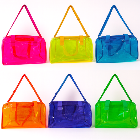 Transparent Jelly Duffle Bag | Waterproof PVC Travel & Gym Tote