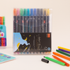 12-Color Artist Metallic Dual Tip Brush Pen Set