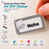 Personalized Kids Animal Theme Name Stickers | Waterproof UV DTF Labels | 8 Stickers