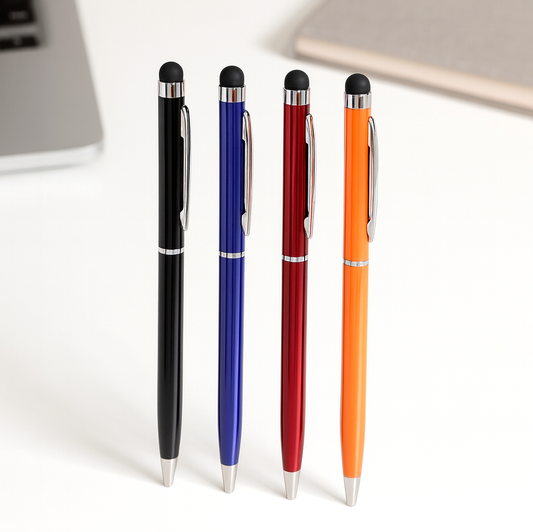 2-in-1 Metal Stylus Ballpoint Pen | Customised Pen with Name & Logo - Corporate Gift