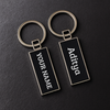 Customizable Rectangular Metal Keychain