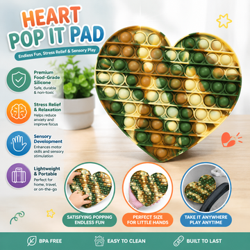 Camouflage Heart Push Pop It