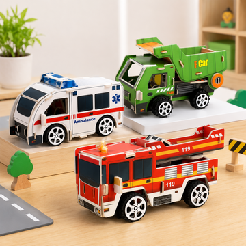 Children's 3D DIY Puzzle Vehicle Collection