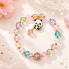 Children's Crystal Bead Bracelet Collection with Panda & Bamboo Charms