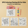 Kids DIY Painting Craft Kit with 6 Paints & Brush