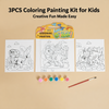 Kids DIY Painting Craft Kit with 6 Paints & Brush