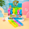 Assorted colorful beach toy bubble wands featuring ice cream and heart shape handles in a display box.