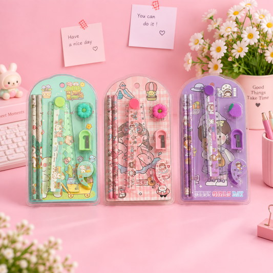 Complete 6-in-1 Kids Stationery Gift Set - Perfect Birthday Party Return Favor