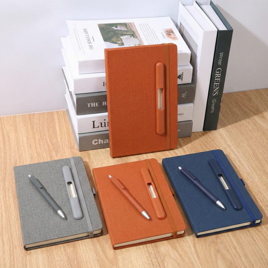 Professional A5 Notebook & Pen with Built-in Pen Slot | Corporate Gifts