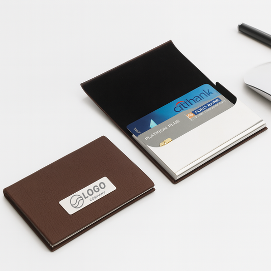 Coffee Brown Card Holder – Perfect for Corporate Gifting