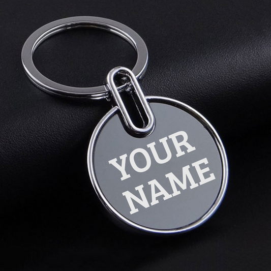 Sleek Round Metal Keychain