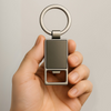 2-in-1 Sleek Metal Keychain with Built-in Bottle Opener