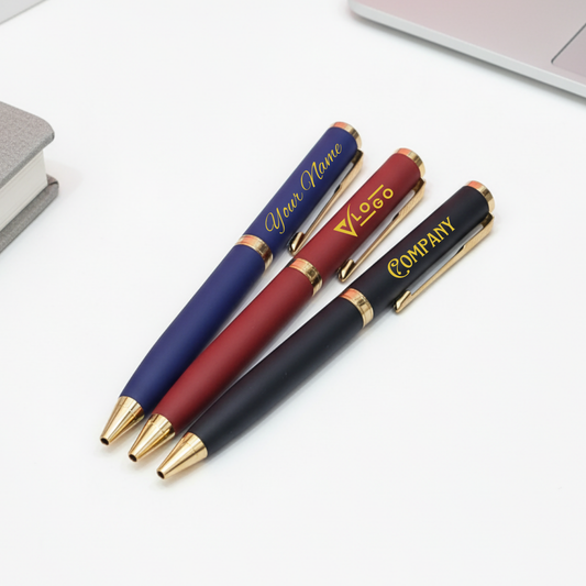 Personalised Matte Finish Ball Pen | Custom Engraved Corporate Gift