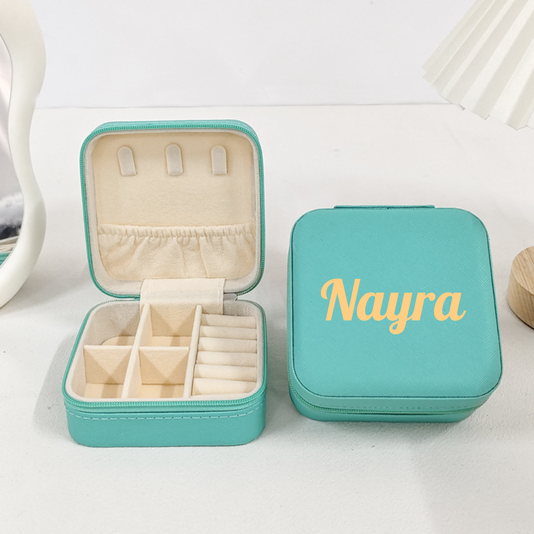 Personalized jewellery box organizer with custom name