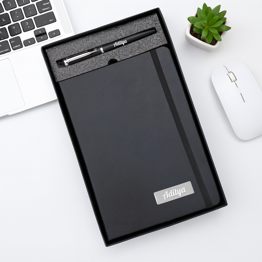Personalized Diary With Ball Pen Gift Set Duo