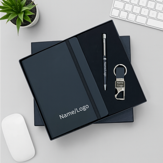 Personalized Trio: Diary, Pen, and Keychain Set