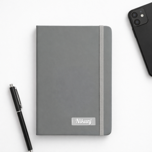Personalized A5 Notebook – Grey