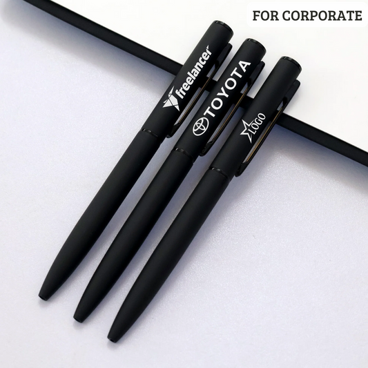 Personalized Sleek Black Ball Pen - Corporate Gifts, Personal Use