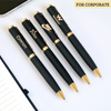 Personalized Matte Black Pen with Gold Elegance – Luxury Corporate Gift