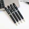 Personalized Silver-Touched Black Pen - Corporate & Personal Gift