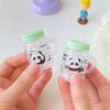 Creative Mini Milk Tea Bottle Pencil Sharpener with Panda Designs