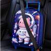Cute Astronaut Bear Kids Travel Suitcase – 3D Cartoon Rolling Trolley Bag