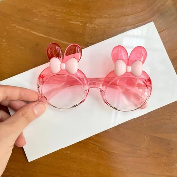 Cute Bunny Ear Bowknot Party Sunglasses | Gradient Eyewear for Kids