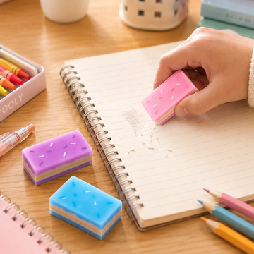 Cute Candy-Wrapped Mousse Cake Erasers | Clean & Traceless