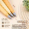 Two premium 0.5mm fine-tip capybara waffle cone cartoon pens shown lying horizontally with their protective caps off.