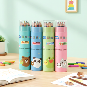 Cute Cartoon 24-Color Pencil Tube