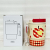 Cute Cartoon 420ml Portable Water Bottle with Strap & Straw
