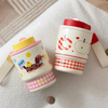 Cute Cartoon 420ml Portable Water Bottle with Strap & Straw