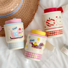 Cute Cartoon 420ml Portable Water Bottle with Strap & Straw