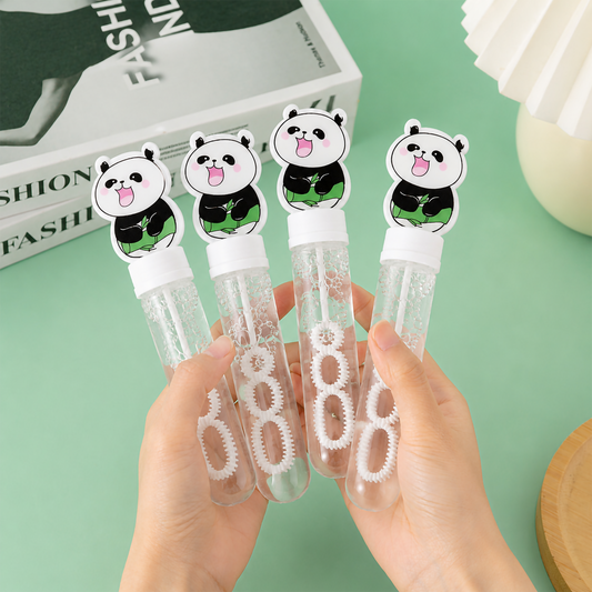 Cute Cartoon Panda Bubble Wands For Kids | Cute Panda Tops & Rich Bubbles