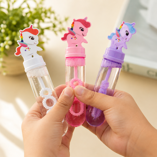 Cute Cartoon Unicorn Bubble Wand | Cute Unicorn Tops & Multi-Size Bubbles