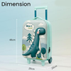 Cute Dinosaur Kids Travel Suitcase – 3D Cartoon Rolling Trolley Bag