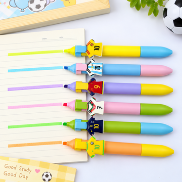Cute Football Jersey 2-in-1 Gel Pen and Highlighter