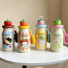 Cute Fruit Lid Insulated Water Bottle 400ml with Straw & Beaded Strap for Kids