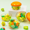 Cute Hamburger Container with Mini Food & Cactus Erasers