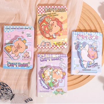 Cute Kawaii Capybara A7 Pocket Diary – 3D Rotatable Fidget Journal for Kids