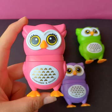 Cute Owl 2-in-1 Pencil Sharpener and Eraser
