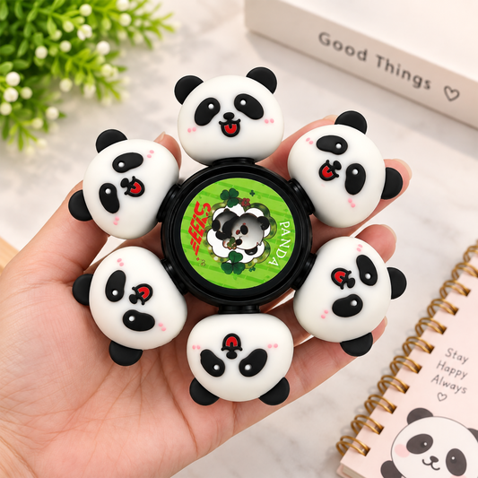 2-in-1  Cute Panda Fidget Spinner Highlighter Set